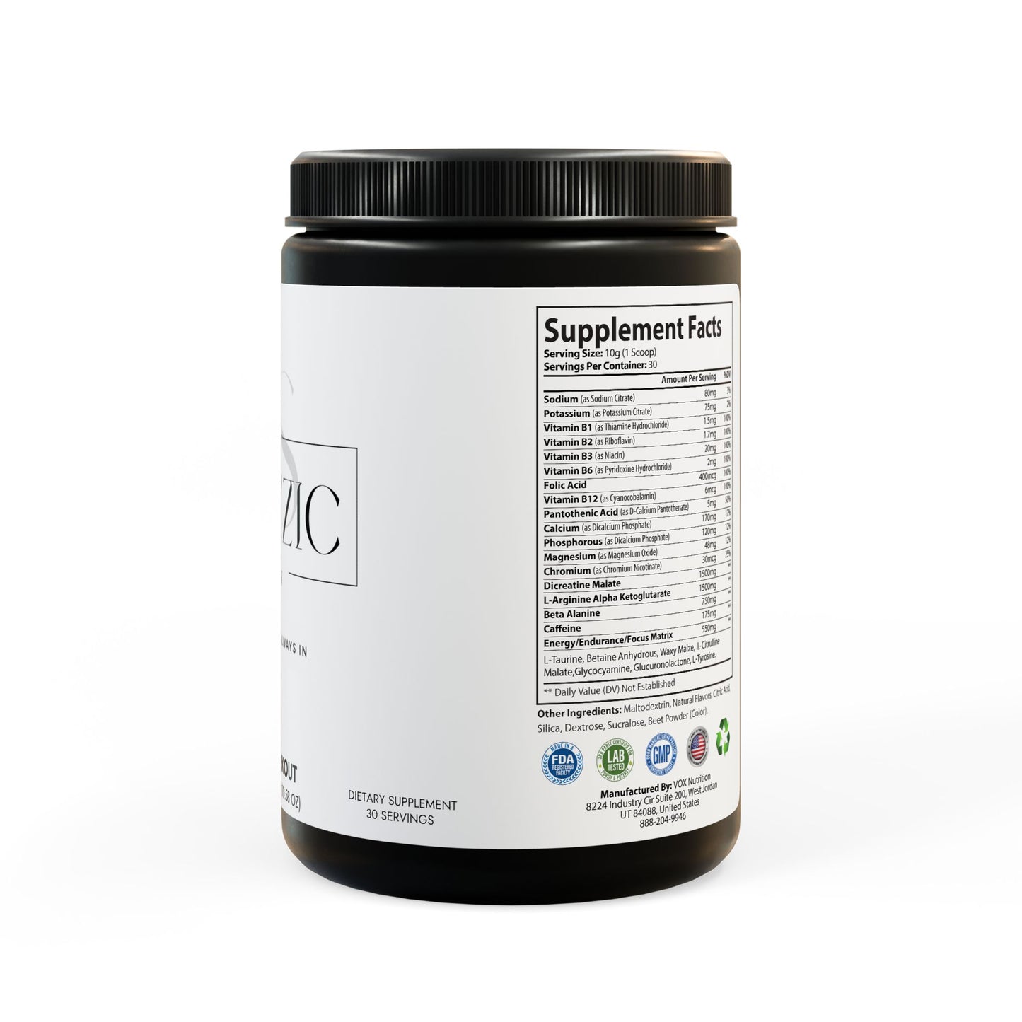 Clazzic Pre-Workout Supplement, Watermelon (300g, 10.58oz)