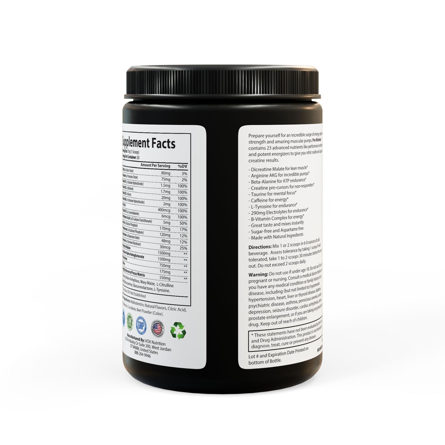 Clazzic Pre-Workout Supplement, Watermelon (300g, 10.58oz)