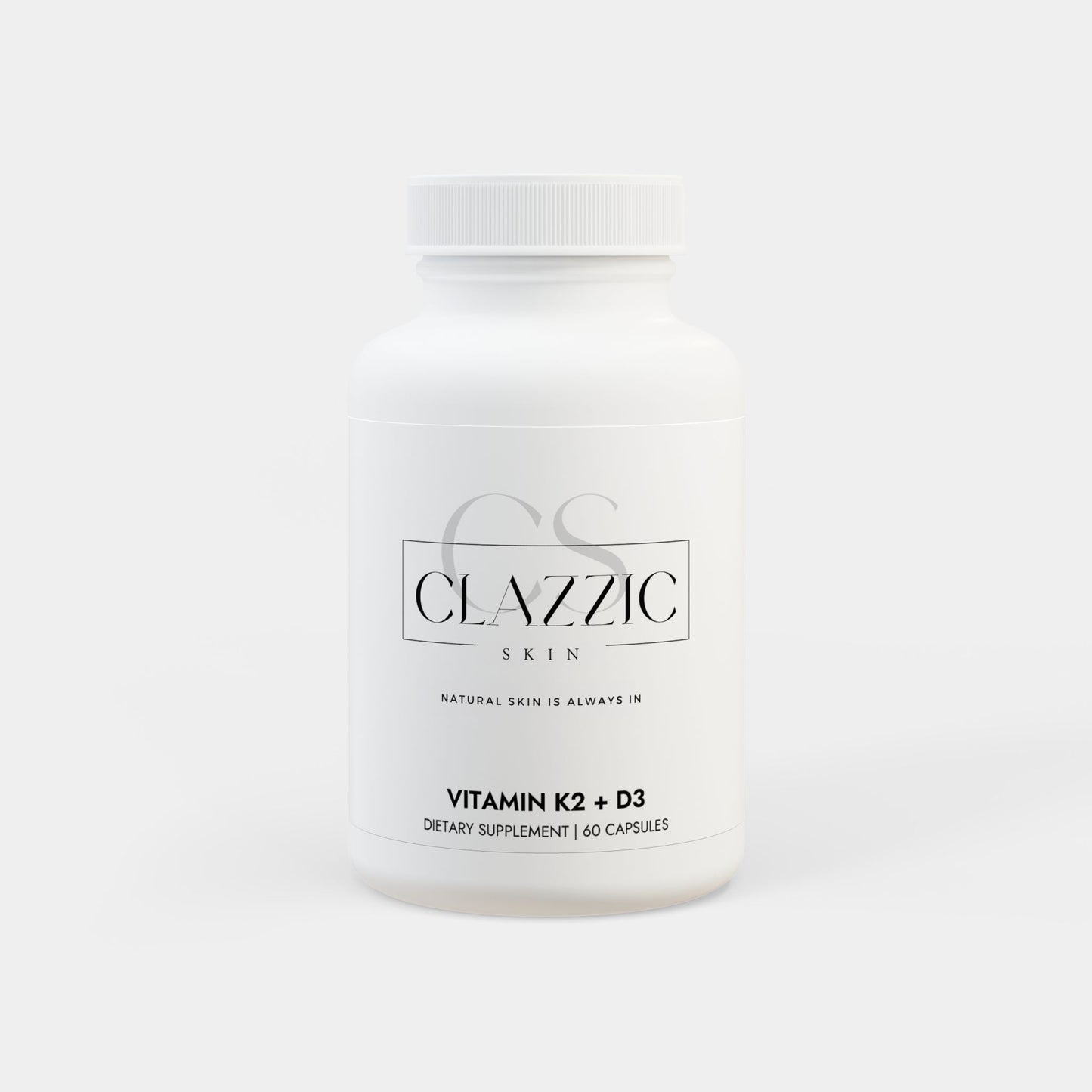 Clazzic Vitamin K2 + D3 Supplement (60 Capsules)